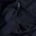 Senlak Striped Under Collar Polo Shirt in navy with Anglo-Saxon White Dragon logo